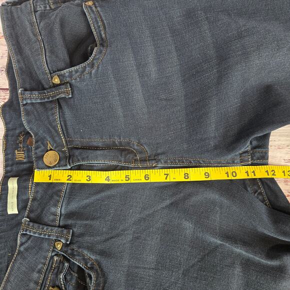 Kut From the Kloth Natalie High Rise Bootcut Jeans Sz 16 Dark Wash Flap Pockets - Picture 9 of 11